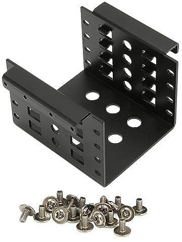 Nicoone Rack di Montaggio HDD da 2,5 Pollici, Design Cavo, Gabbia per Disco Rigido ad Alta Durezza, Supporti e Porta IDE, per SSD HDD IDE (Nero/Argento)