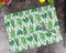 Tabla de cortar de vidrio para hierbas de cocina, rectangular, grande, protector de encimera de cristal, color verde, tabla de cortar con patas antideslizantes, 39 cm x 28,5 cm