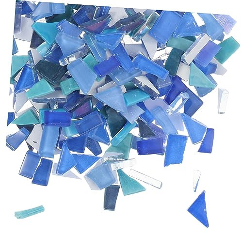 Lurrose 1 glas Mosaik DIY & Handwerk unregelmäßige Glasmosaikfliese Keramikfliesen Schmuck Vase DIY-Versorgung Mosaikfliesen selber machen Kristall Mosaikstein Partikel Arbeit Lieferungen