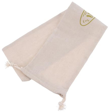 PRETYZOOM Organic Cotton Drawstring Bread Bag Reusable Unbleached Loaf Pouch for Fresh Bread Storage for Homemade Baking