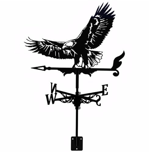 Weather Vane, 3D Animal Metal Wind Direction Indicators,Weathervanes Weather Resistant Weather Vanes Roof Mount, Retro Wind Vane for Garden Yard Patio