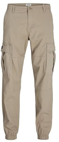JACK & JONES Jpstkane Jjjonnie - Pantalones Cargo para Hombre, Vajilla, 31W / 30L