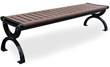 SORVA Terrassen-Gartenbank für draußen, praktische Sitzgelegenheit für Esszimmer, Terrasse, Garten mit Rückenlehne und Armlehnen (Farbe: ohne Rückenlehne, Größe: 120 cm)