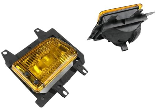 AIMLYF [Replacement] for 1985-1993 for BMW E30 for 3er-Serie for Limousine vorne for Stoßstange gelb for Kunststofflinse Nebelscheinwerfer (Yellow)