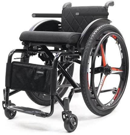 All-Terrain Ultraleichter Sport-Rollstuhl – zusammenklappbarer Transportrollstuhl, leicht und faltbar für den Transport