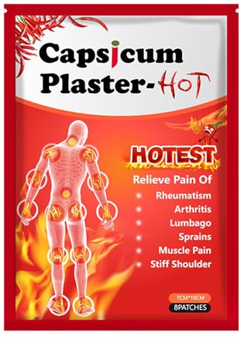 Patch termiche della Capsaicina,Patch termiche,Patch termiche di capsaicina naturale,Alleviare la tensione muscolare,Patch termiche per il corpo 40PC