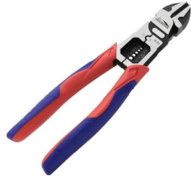 HOUSERAN Seitenschneider Groß, 22cm, 3-in-1 Multifunktionale Drahtschneider, Kraft Seitenschneider mit Drahtschneide- und Abisolierfunktion