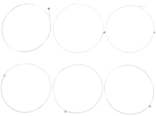 Versilberte Kupfergitarrensaiten für E und Akustikgitarre | Wechsel, Längere Nutzungsdauer, Griffige Oberfläche, für Anfänger und Profis, 6 Stück Paket