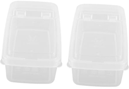 UTHCLO Recipientes Para Queso Lonchas Con Tapa Hermética, 2 Unidades 15x9x6 Cm, Plástico Transparente Reutilizable, Almacenamiento Para Mantequilla y Refrigerador, Organización De Cocina