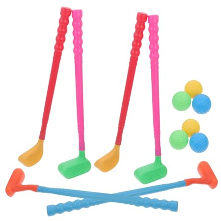 YARNOW 2 Sets Boys and Clubs Toys Indoor Outdoor Golf Game Toy Plastic Golfer for Boy Girl's Sport Training Random Color
