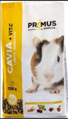Primus Aliment Complet pour Cobaye avec Vitamine C, Nourriture Premium Équilibrée, 2,5 kg
