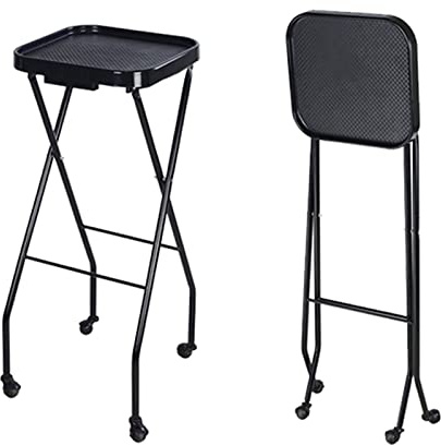 LUUYYI Hairdresser Rolling Tray for Salon Stylists Portable Color Service Cart for Barber Shop Beauty Styling Furniture.