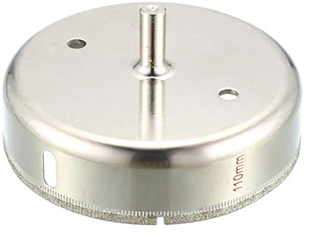 Sourcingmap 110mm Diamond Coated Glass Hole Saw Drill Bits for Ceramic Tile Marble Rock Porcelain Bottles Pots Brick