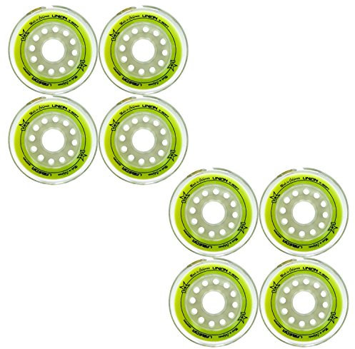 Labeda Inlinerrollen/Hockey-Räder, 80 mm, Gelb, 8 Stück