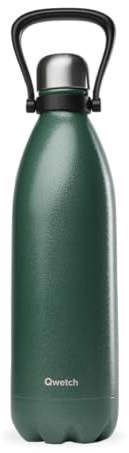 Qwetch - Bouteille Isotherme Originals ROC 1L Green Army - Revêtement Anti-Rayures Ultra Résistant - 24h Froid / 12h Chaud - Étanche, Poignée Intégrée, Lavable au Lave-Vaisselle - Gourde Inox Durable