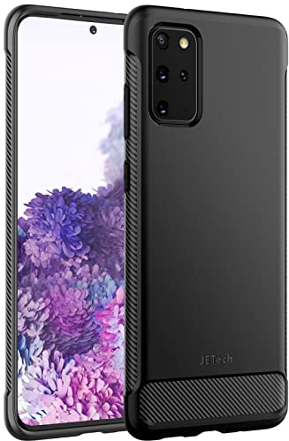 JETech Dünn Hülle für Samsung Galaxy S20 Plus, Schwarz | Weiches TPU-Design, Matte Oberfläche, Stoßschutz