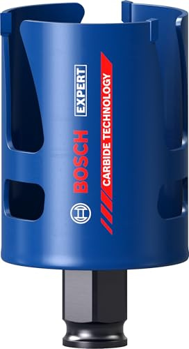 Bosch 1x EXPERT Construction Material PC Plus Lochsäge (für Weichholz, Grobspanplatte, Ø 54 mm, Professional Zubehör Bohrmaschine)
