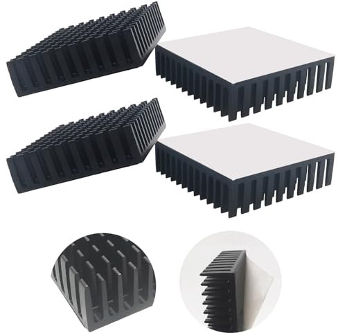 Bloc de refroidissement à eau 40 x 40 x 11mm en aluminium pour système de dissipateur de chaleur refroidisseur d'eau liquide noir pour CPU graphiques Radiateur Dissipateur thermique