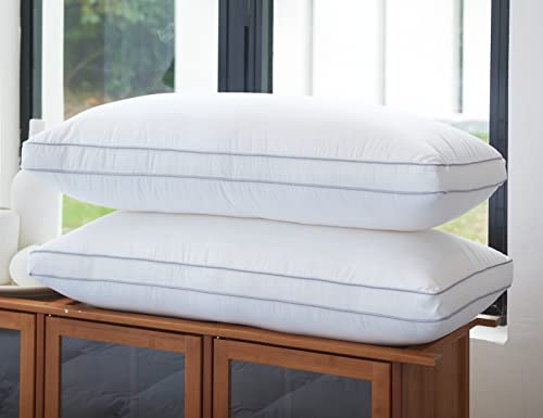Amolavet Hotel Kissen 40 x 80 2er Set-Pillows for Sleeping-Kopfkissen 40x80-Down Alternative Mikrofaser Nackenstützkissen-Weich und Stützendes Allergiker Kissen für alle Schlafpositionen