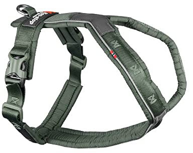 Non-Stop dogwear Line Harness 5.0 |217| Führ und Alltagsgeschirr, Farbe:Grün, Größe:G 5