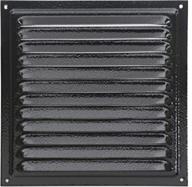 NordBorn Griglia di ventilazione in metallo, 20 x 20 cm, colore nero