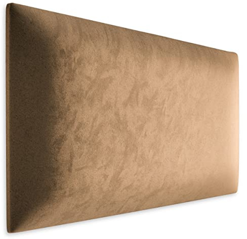 Muralo Panel acolchado de pared de terciopelo, panel acolchado de tela, para dormitorio, salón, cama, cabecero de cama, cojín lumbar, moderno y lujoso, panel acolchado (beis, 50 cm x 30 cm)