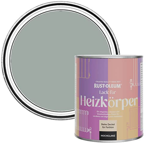 Rust-Oleum Grey Heat Resistant Radiator Paint in Gloss Finish - Pitch Grey 750ml
