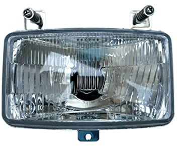 MelTruckH4 Traktor Scheinwerfer Fernlicht Abblendlicht für Deutz-Fahr, Hürlimann, Lamborghini, Same Agrotron – 12V/24V, Metallgehäuse, Glaslinse, IP54, E8, Ersatzscheinwerfer Traktor