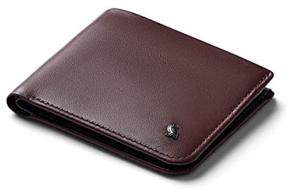 Bellroy Hide & Seek – schlanke Lederbörse, optional RFID-Schutz (max. 12 Karten und Scheine) - Deep Plum