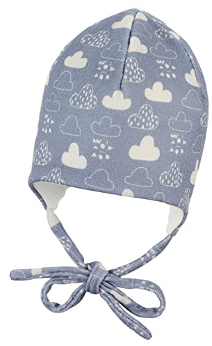 Sterntaler Unisex Kinder Mütze Baby Beanie Mütze Wolken, Blau, 37