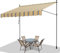 Vigevee Tenda da Sole a Morsetto con manovella, Retrattile Manuale, Regolabile in Altezza, Senza Forare, parasole da balcone, Idrorepellente, Protezione Solare, 250x120cm Giallo Blu (M8756-STAR1x)
