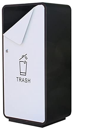 GLigeT Cubo de Basura Bote de Basura de Metal for Exteriores, Bote de Basura de Acero Inoxidable con Tapa y Cubo Interior extraíble, contenedor de Basura Comercial Duradero Cubo de Reciclaje