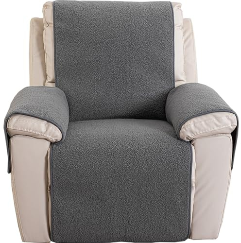 Sofa Armlehnenbezüge, Sesselschoner Sesselauflage, Fernsehsessel Schutzbezug Anti-Rutsch, Relaxsessel Bezüg Sesselüberzug für Zuhause mit Kindern und Haustieren Hund (Grau,L(30*91)76*231CM)