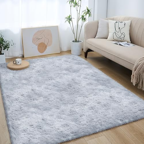 Lommegy Tapis Salon Shaggy Tapis Chambre 80 * 160CM Doux Moelleux Moderne Grand Tapis à Poils Longs Tapis Antidérapant Décoration pour Salon Chambre