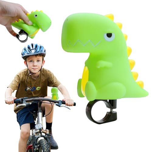 GAROMIA Fahrradklingel Kinder Dino Fahrrad Quetschhupe Fahrradhupe Kinder Jungen Fahrradklingel Jungen Dinosaurier Hupe Cartoon für Kinderfahrrad Roller Laufrad Zubehör