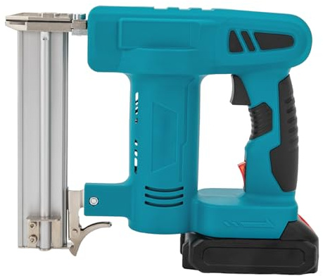 WOLEGM 21V Akku Tacker Nagelpistole, 2 in1 Druckluftnagler max 80 Schuss pro Minute Ausdauer 40-60min Handtacker, Blau