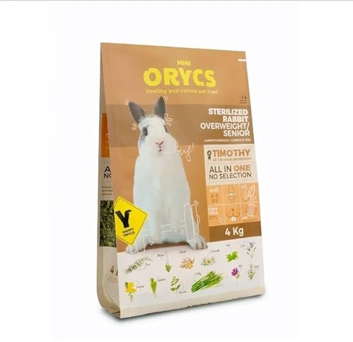 Miniorycs Alimento Natural para Conejo Esterilizado y Sobrepeso 4 kg