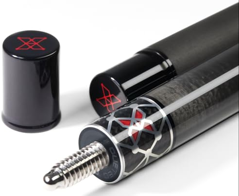 Cuetec Cynergy X Billardqueue-Stick aus Kohlefaser, zweiteilig, 12,5 mm, 95–120 NW, Schwarz