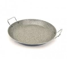 Wintem Padella Paella 36 cm - Spessore 2mm - Rivestimento Interno Antiaderente - Rivestimento Esterno Stone Grigio Resistente agli Urti e Abrasioni - Manici Ergonomici in Metallo - Facile da Pulire