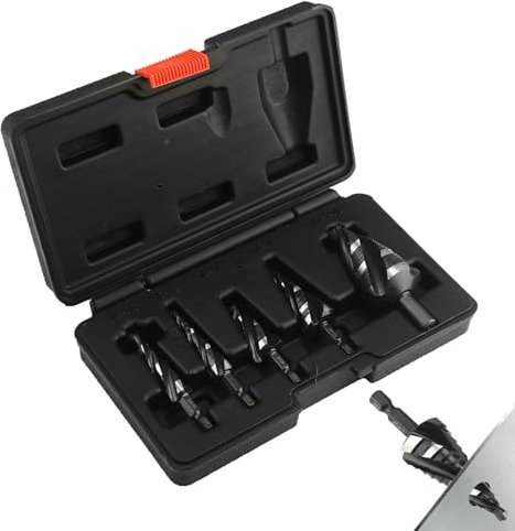 Mppchhn Taladro escalonado, brocas escalonadas | Brocas escalonadas HSS para metal | Herramientas de corte de acero de alta velocidad de grado industrial para madera de acero