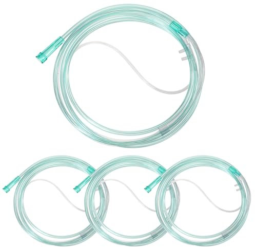 Soft Oxygen Nasal Cannula with Tubing Standard Connector for Long Term Oxygen Therapy Patients Crush Kink Resistant