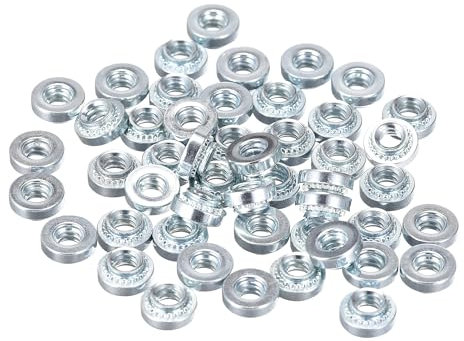 QUARKZMAN Tornillos Autoroscantes,#6-32x2.74mm Acero Al Carbón Tuerca De Remache 50pcs