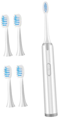 DECORNIJIA Cepillo de Dientes Eléctrico para Adultos Resistente al Agua con Mango Ergonómico y Cabezales de Repuesto Diseño Compacto y Ligero para Limpieza Dental Casa y Viaje