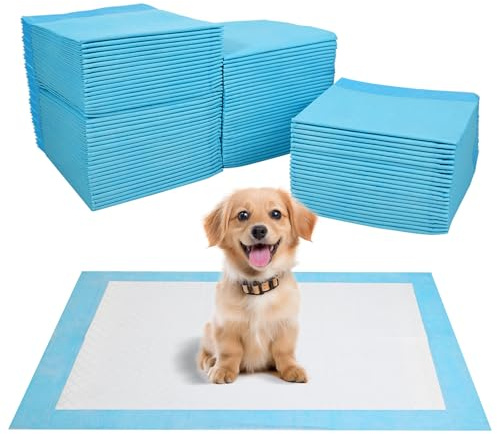 JANUIXCO 100 Pièces Alaise pour Chien, 33 × 45 cm Aleses Jetables pour Chien, Anti-Fuite et Résistante - Tapis Absorbant Chien, Super Absorbants, Apprentissage de la Propreté