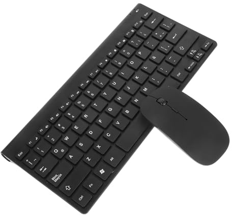 FUNNETOYU Wireless Keyboard and Mouse Combo with Spanish Latin Layout, Wireless Keyboard Mouse Set for Pc and Laptop, Quiet Typing Computer Accessory for Home and Office Use