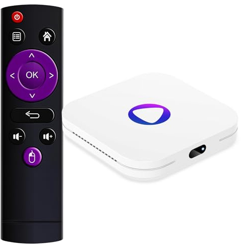 LEFFOT Android 13 TV Box 2025, M1 4K Ultra HD TV-Box Android, 4GB RAM + 32GB ROM, Smart Box Android TV con 2.4G y 5G WiFi 6, HDR10, BT 5.0, USB 3.0, Rockchip RK3518 Quad-Core Arm Cortex-A53
