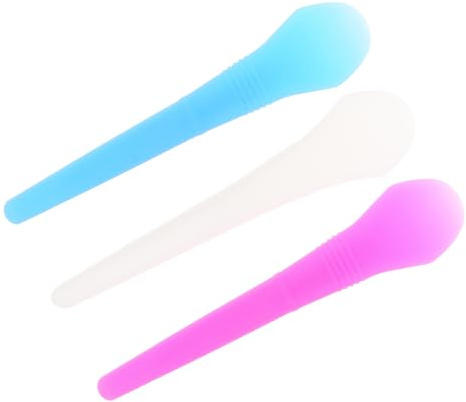 Alipis 3 piezas Brochas para Mascarilla Facial de Silicona Aplicador Ergonómico y Cepillo Reutilizable y Amigable Piel para Uso Doméstico y Profesional