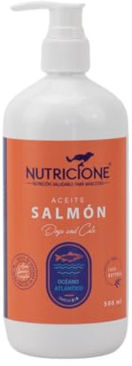 Nutricione | Aceite de Salmón para Perros y Gatos | 100% Natural | Rico en Omega 3, 6, EPA y DHA (500 ml)