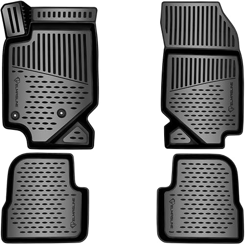 ELMASLINE 3D Gummimatten Set für OPEL Corsa F 2019-2025 | (Passt Nicht in Elektro oder Hybrid) | Fußmatten mit extra hohem Rand | Zubehör