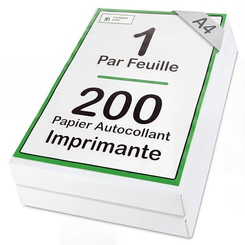 The Paper Shop A4 Labels 1 Per Sheet - Full Sheet Sticker Paper (200 Sheets) | Sticky Labels for Laser & Inkjet | Full Sheet A4 Sticker Paper for Printing Address & Parcels - J8167 Template